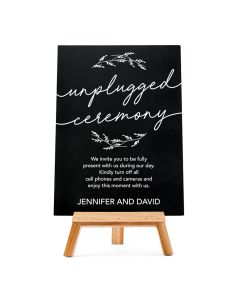 Custom Wedding Chalkboard Sign - Unplugged Ceremony