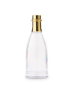 Small Clear Plastic Wedding Favor Container Set - Champagne Bottle With Gold Lid (3)