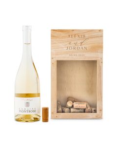 Personalized Wooden Wine Cork Holder Shadow Box 