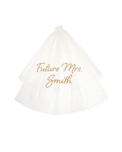 Personalized Bachelorette Party Bridal Veil - Future Mrs.