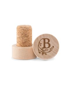Custom Engraved Reusable Wooden Bottle Stopper - Modern Fairy Tale