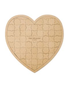 Personalized Wooden Heart Puzzle Wedding Guest Book