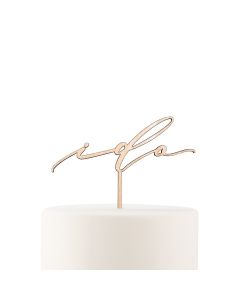 Natural Wood Cake Topper Decoration - I Do
