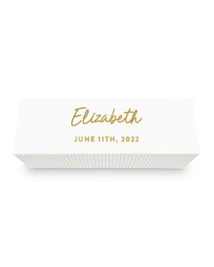 White Personalized Wine Gift Box With Magnetic Lid