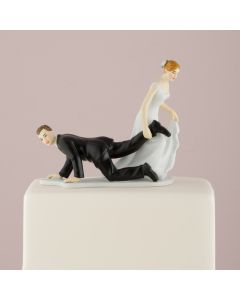 Comical Couple with the Bride "Having the Upper Hand"