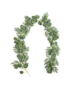 Faux Eucalyptus Greenery Table Garland - Green - Set Of 2