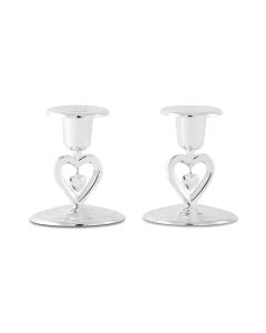 Suspended Heart Taper Candle Holders
