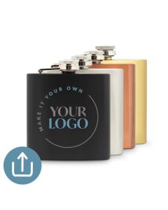 Bulk Custom Logo 6 oz Stainless Steel Hip Flasks for Corporate Promotions