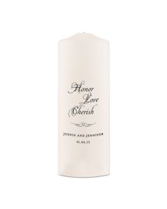 Honor Love Cherish Personalized Unity Candle
