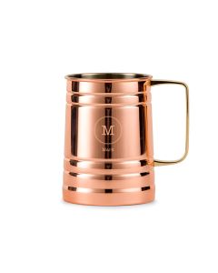 Circle Monogram Copper Moscow Mule Beer Stein