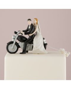 Motorcycle "Get-away" Wedding Couple Figurine