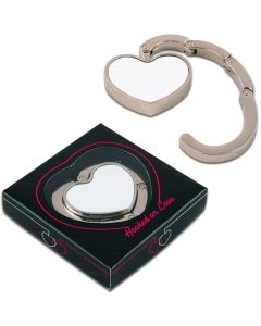 White Heart Shaped Purse Hook