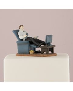 "Couch Potato" Groom Figurine