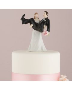 "To Have and to Hold" - Bride holding Groom Figurine