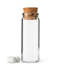 Mini Clear Glass Bottle With Cork (Set of 6)