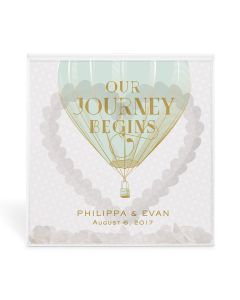 Vintage Travel Personalized Acrylic Shadow Box Guest Book Alternative