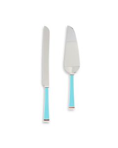 "Something Blue" Silver Plated Cake Serving Set