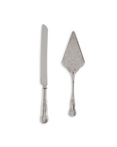 Vintage Inspired Silver Cake Serving Set