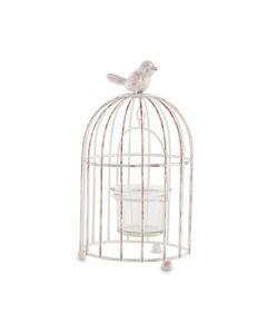 Small Metal Birdcage With Suspended Tealight Holder