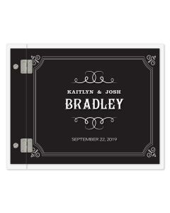 Personalized Clear Acrylic Polaroid Wedding Guest Book - Chalkboard