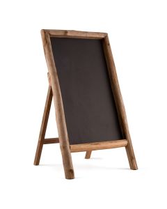 Self Standing Chalkboard Sign With Rustic Wood Frame