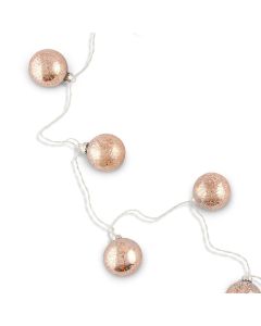 Decorative Battery-Operated LED String Lights - Gold Mercury Globe