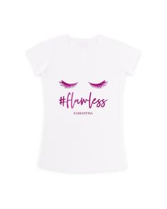 Personalized Junior Bridesmaid Wedding T-Shirt - #Flawless Youth White