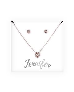 Personalized Bridal Party Crystal Jewelry Gift Set