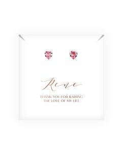 Swarovski Crystal Heart Stud Earrings in a Personalized Gift Box