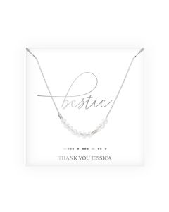 Personalized Swarovski Crystal Morse Code Necklace - Bestie