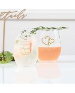 Large 15 oz Personalized Stemless Wine Glasses