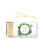 Custom Matchbox Wedding Favor - Greenery