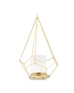 Tall Gold Geometric Candle Or Flower Centerpiece