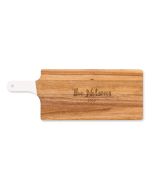 Personalized Wooden Cutting & Serving Board With White Handle