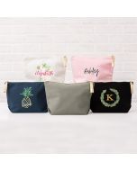 Large Personalized Canvas Makeup Bag 