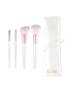 Personalized Makeup Brush Set & Travel Pouch - Iridescent Unicorn