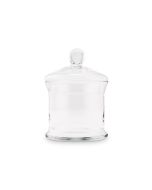 Small Glass Apothecary Candy Jar - Cylinder with Lid