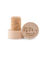 Custom Engraved Reusable Wooden Bottle Stopper - Best Day Ever