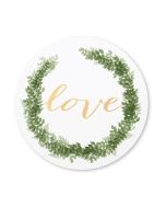 Round Paper Drink Coasters - Love Wreath - Set Of 12