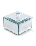 Miniature Beveled Mirror Box With Lid ( Set of 4 )