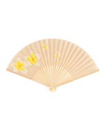 Tropical Fan with Romantic Plumeria Floral Details (pkgs of 6)