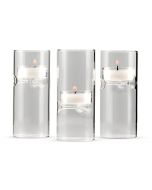 Blown Glass Miniature Tealight Luminaries (set of 4)
