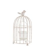 Small Metal Birdcage With Suspended Tealight Holder