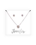 Personalized Bridal Party Crystal Jewelry Gift Set