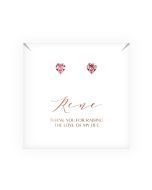 Swarovski Crystal Heart Stud Earrings in a Personalized Gift Box