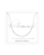Personalized Swarovski Crystal Morse Code Necklace - Bridesmaid