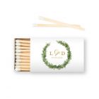 Custom Matchbox Wedding Favor - Love Wreath 