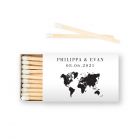 Custom Matchbox Wedding Favor - World Travel