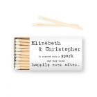 Custom Matchbox Wedding Favor - Bistro Bliss