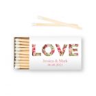 Custom Matchbox Wedding Favor - Floral Love 
